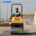 Powerful gasoline engine small size road roller for sale